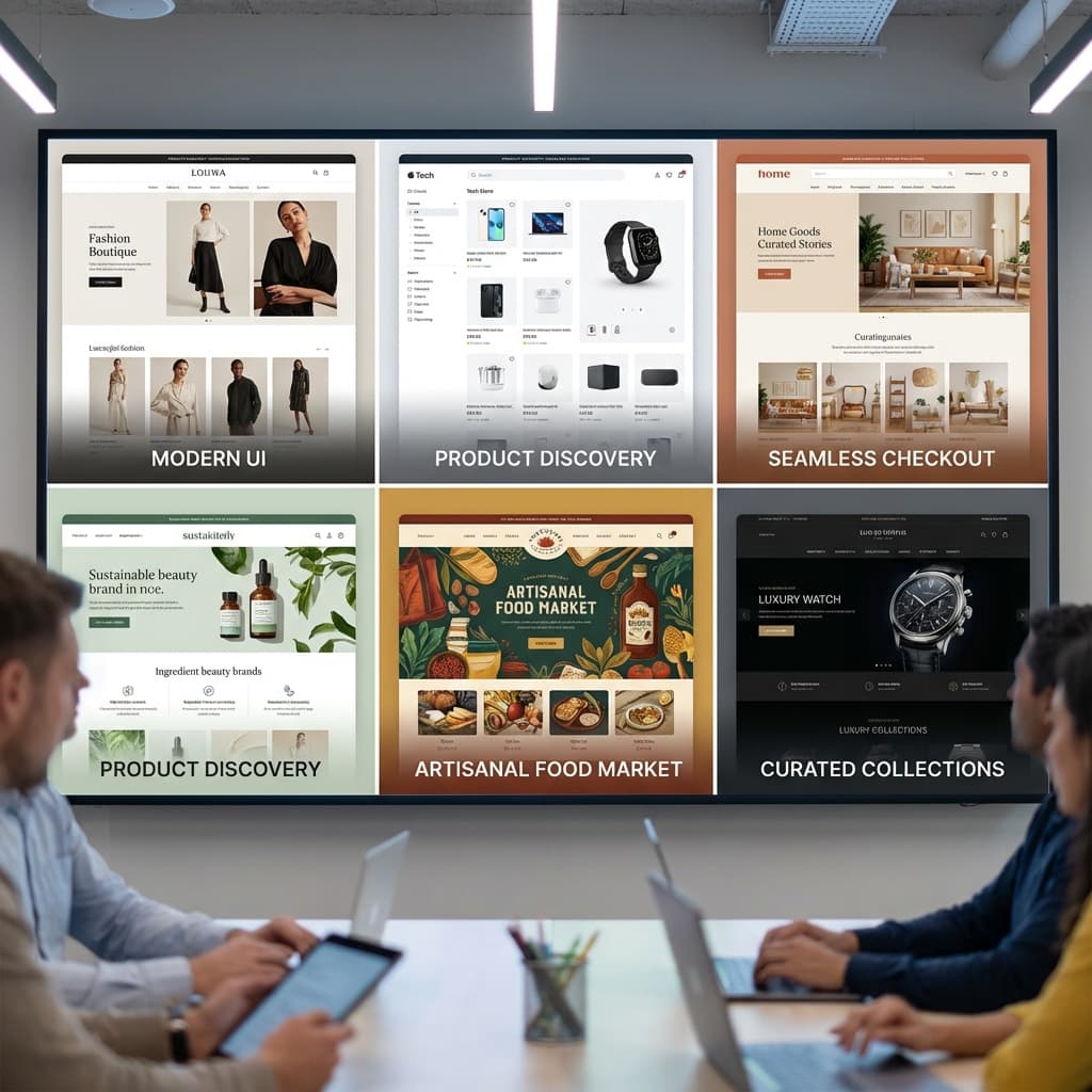 Best ecommerce website examples showcase with modern UI and elegant product displays