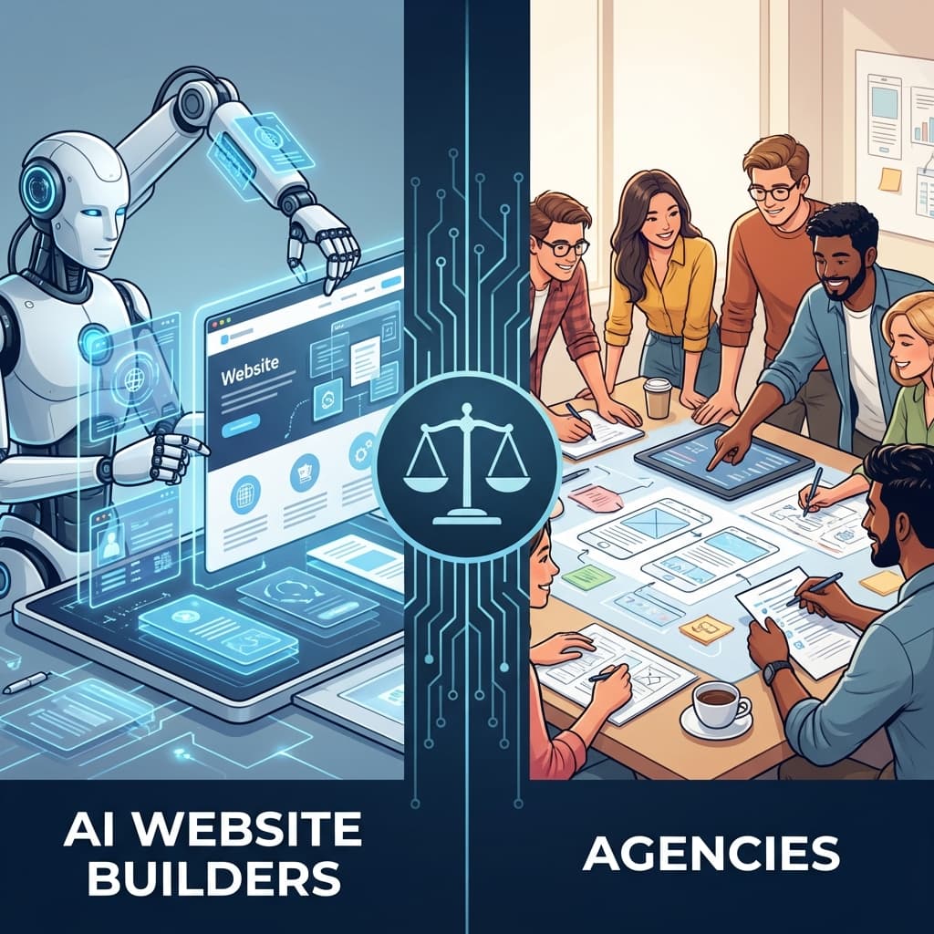 AI Website Builders vs Agencies